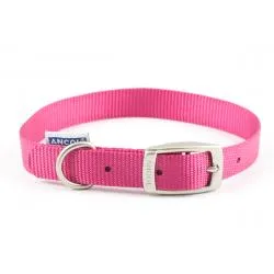 Ancol - Viva Nylon Buckle Collar - Pink - Size 3 (28-36cm)