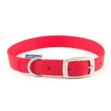 Ancol - Viva Nylon Buckle Collar - Red - Size 4 (35-43cm)