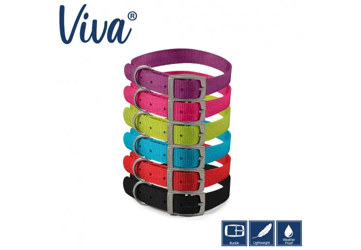 Ancol - Viva Nylon Buckle Collar - Red - Size 6 (45-54cm)