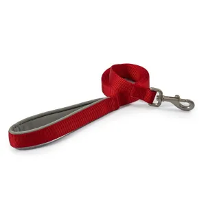 Ancol Viva Nylon Dog Lead with Neoprene Padded Handle Red 4 Sizes