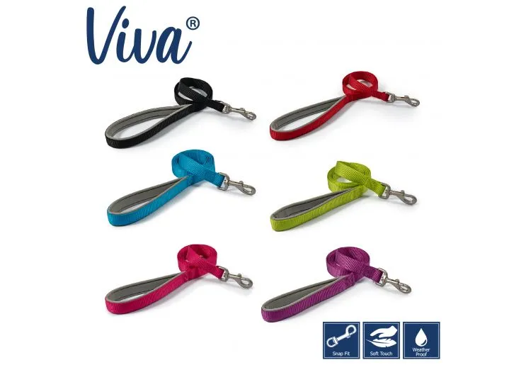 Ancol - Viva Nylon Padded Snap Lead - Purple - 100cm x 19mm (Max 50kg)