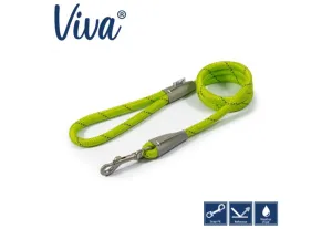 Ancol - Viva Nylon Reflective Rope Snap Lead - Lime - 107cm x 12mm (Max 20kg)