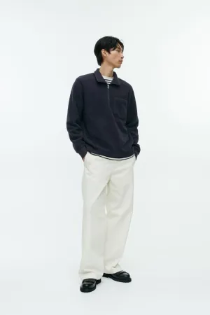 ARKET fleece sweater with short zip