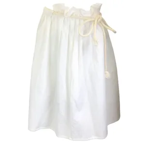 Atlantique Ascoli White Cotton Pique Skirt