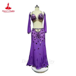 Belly Dance Costume Suit  Customized Diamond Bra Appear Thin Fishtail Skirt Oriental Dance Professional High End Dance Skirt