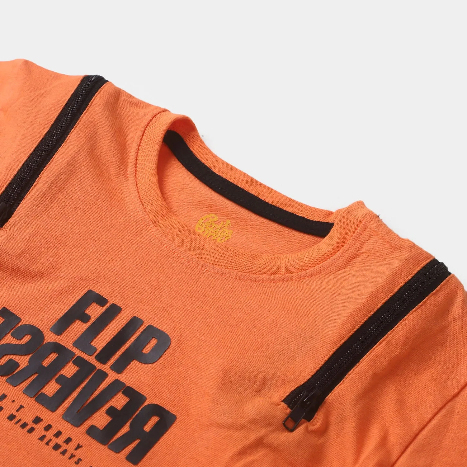 Boys T-Shirt H/S Flip Reverse - F Orange