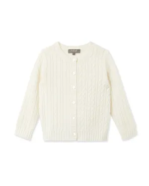 Cashmere Cable Cardigan New Ivory White