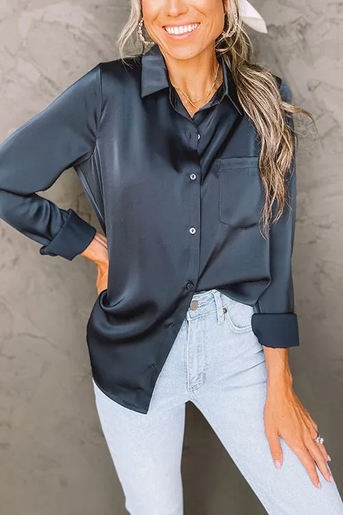 Classic With A Twist Satin Shirt