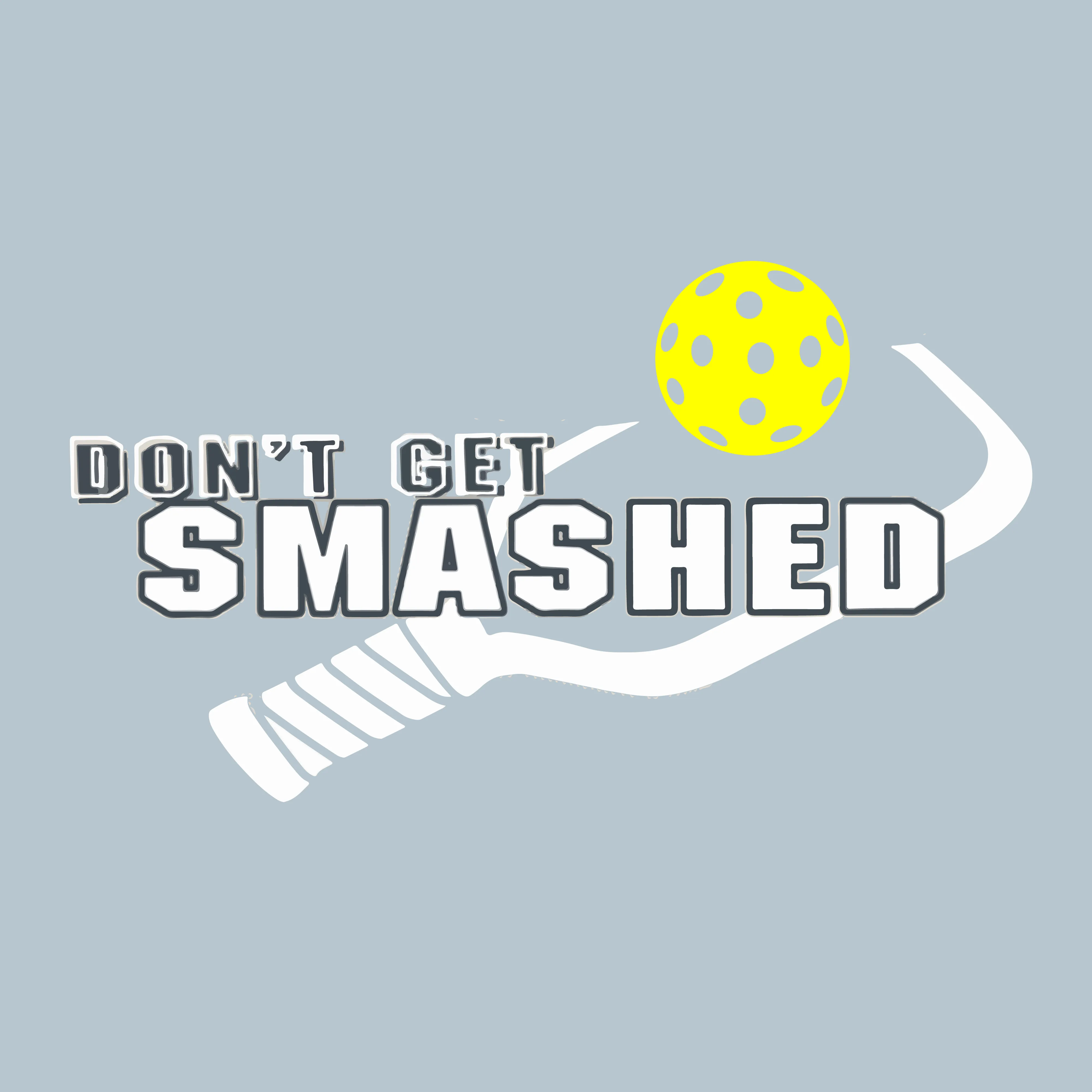 Don't Get Smashed (Pickleball Color Purple White Yellow) | Women's 1/4 Zip Pullover Athletic Shirt | 100% Polyester