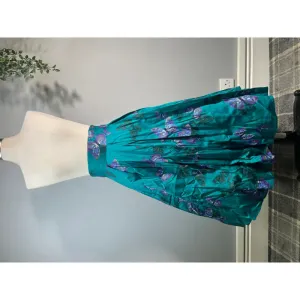 Full Circle Skirt - Teal Butterfly (08)