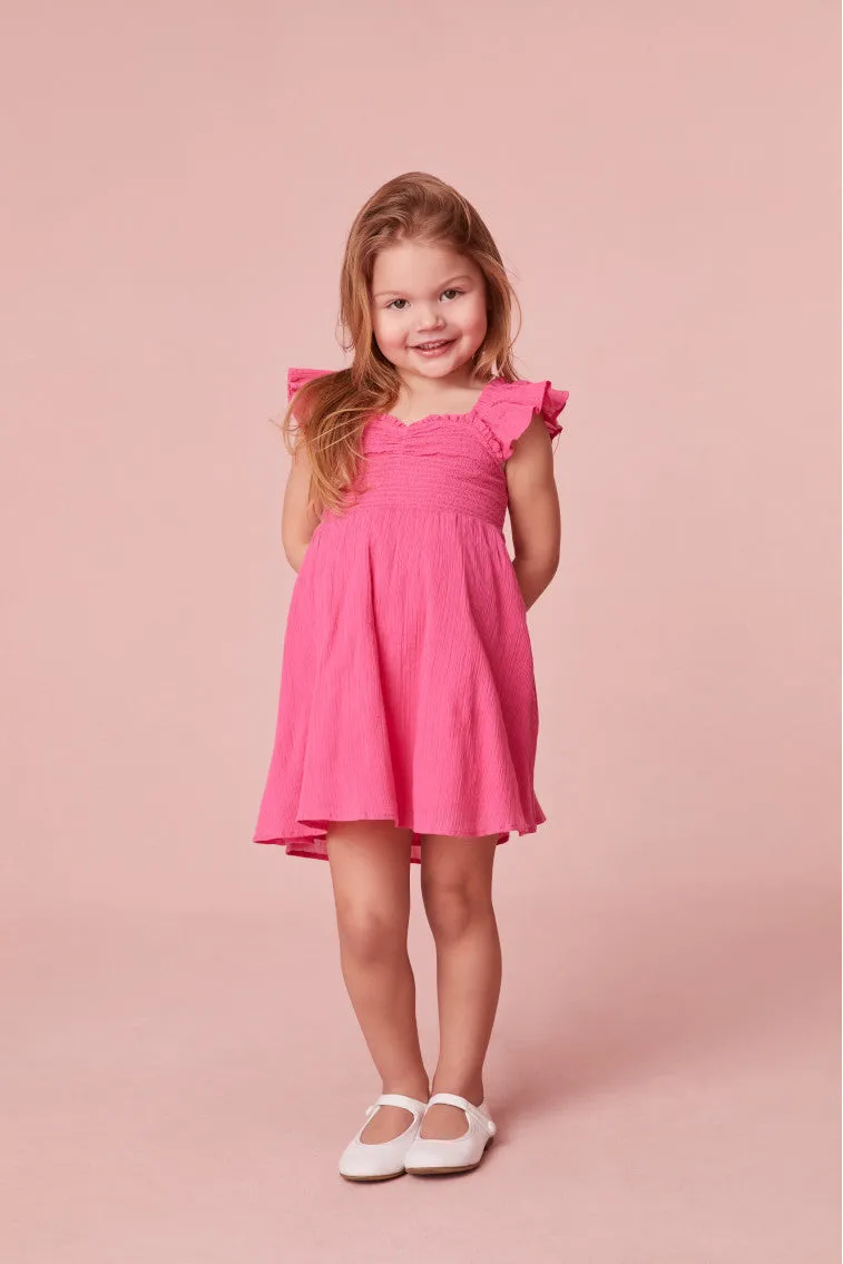 Girls Mefford Dress- STRAWBERRY MOON