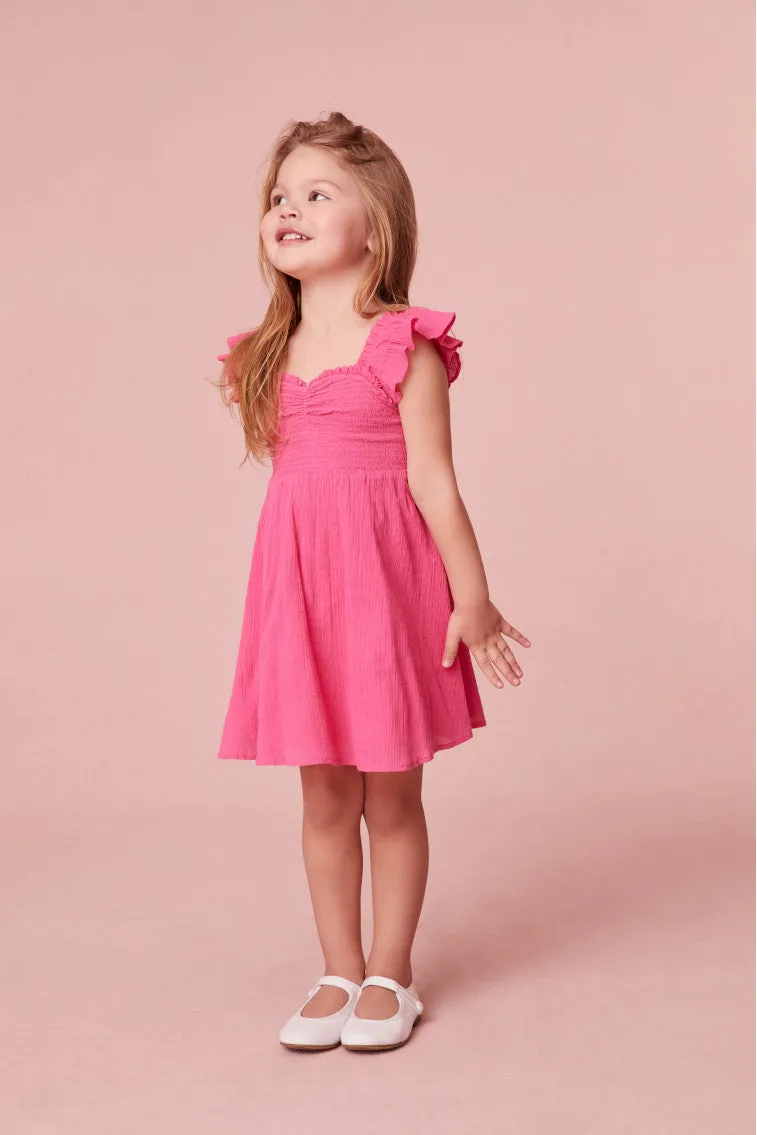 Girls Mefford Dress- STRAWBERRY MOON