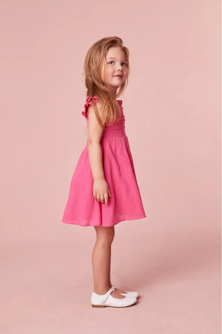 Girls Mefford Dress- STRAWBERRY MOON