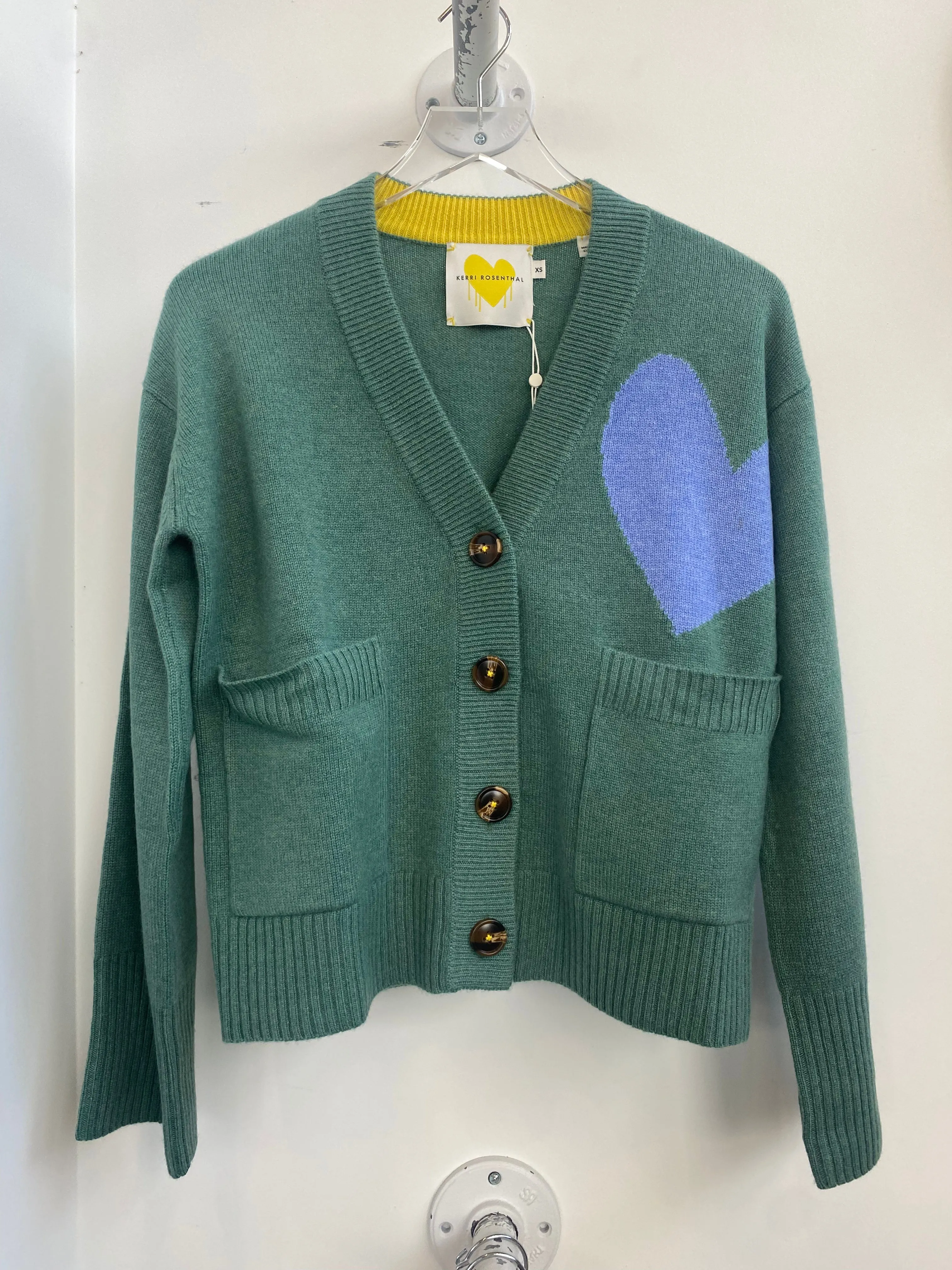 Kerri Rosenthal - Max Heart Ricki Cardi in Moss