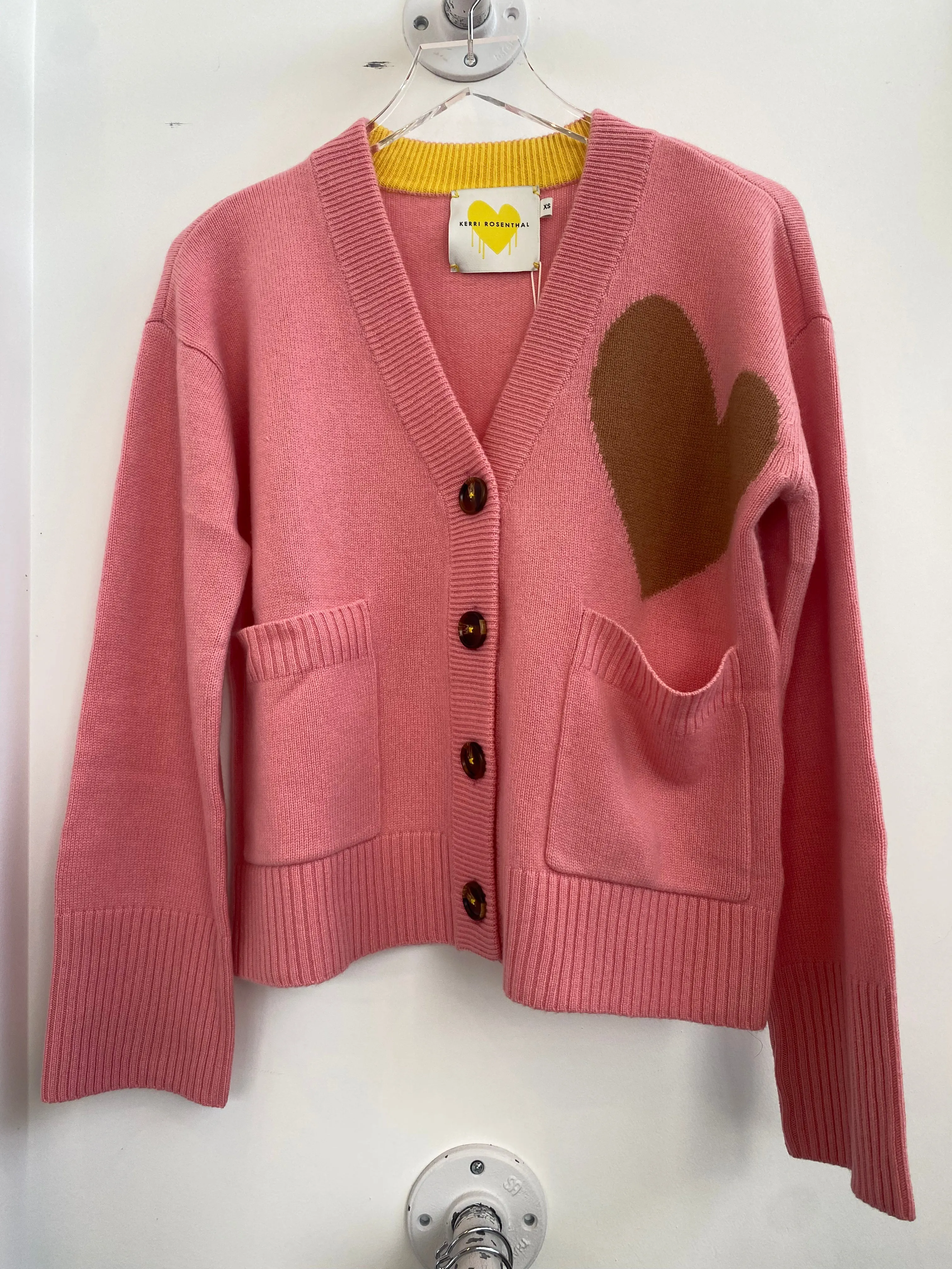 Kerri Rosenthal - Max Heart Ricki Cardi in Rhubarb