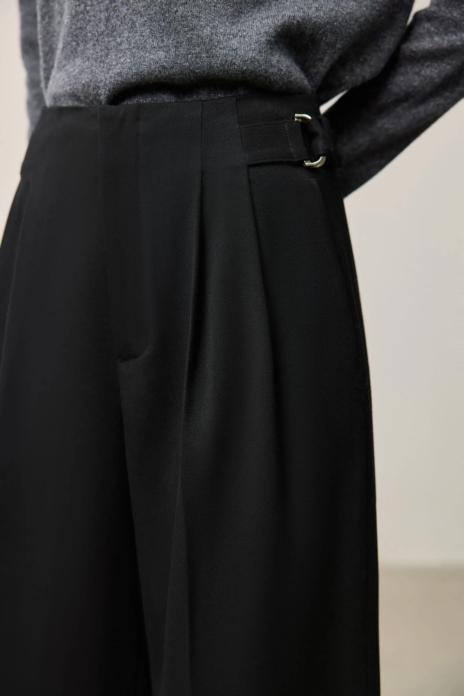 LILY Classic Black Wide-Leg Work Pants