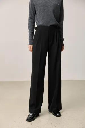 LILY Classic Black Wide-Leg Work Pants