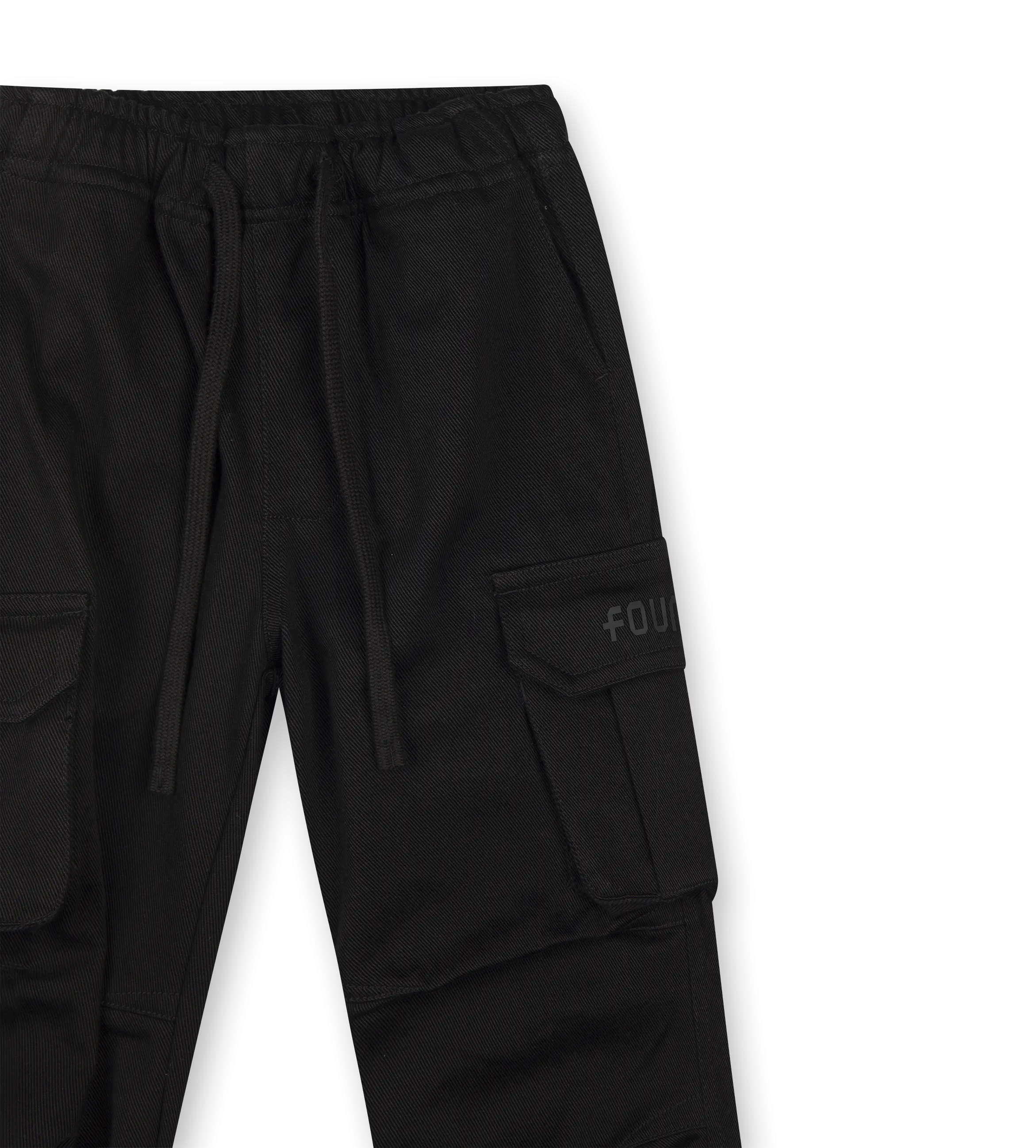 Logo Parachute Pants Black