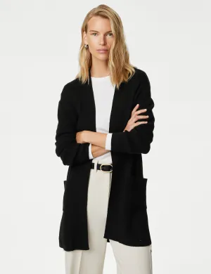 Long knitted cardigan Soft Touch Marks & Spencer, black