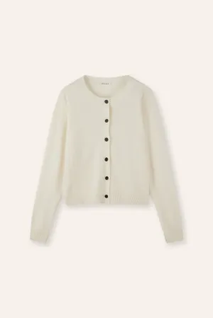 MARIA superfine cashmere cardigan (Milk)