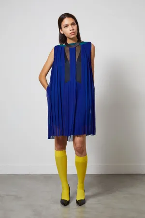 MAUROY blue - silk cocktail dress