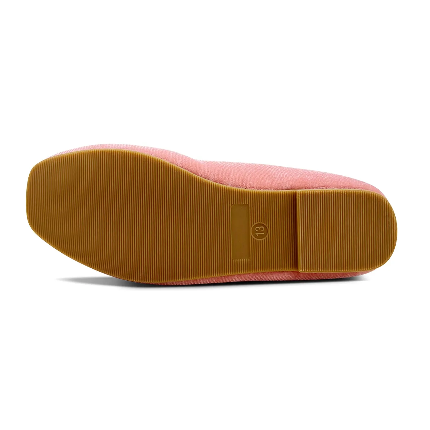 Miss Emory Flat in Pink Velvet - Kids