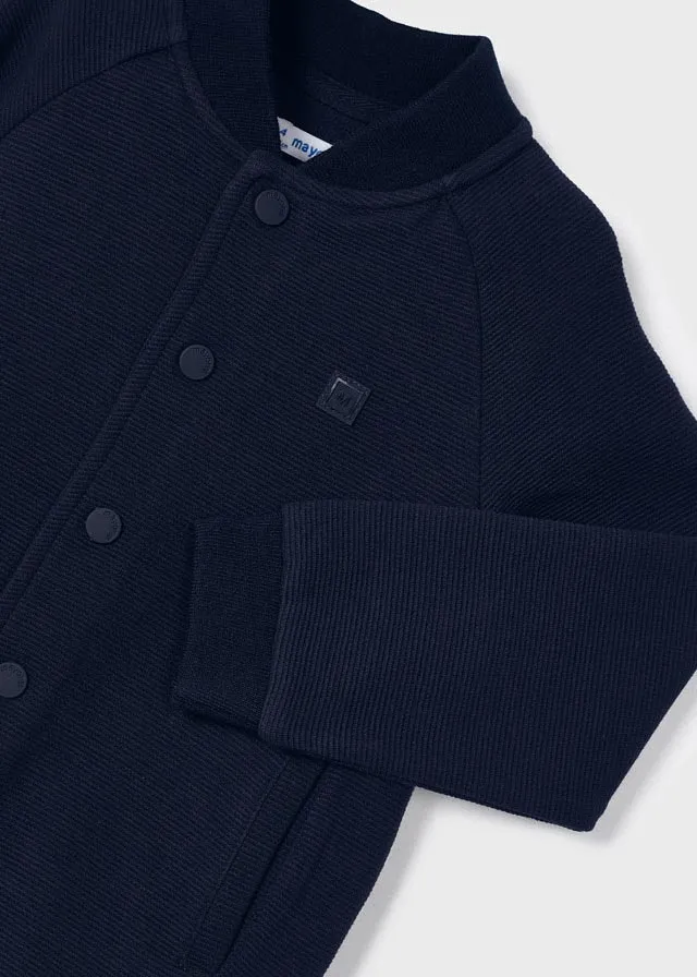 Navy Button Down Pullover