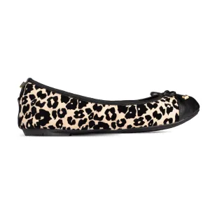 OLIVIA Ballet Flat Shoes - Beige Leopard