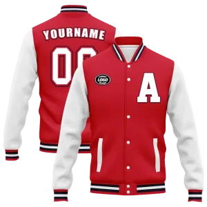 Personalized Solid Color Jackets, Custom Waterproof and Windproof Jackets, Stitching Letters Warm Jackets