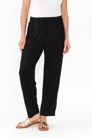 Rosella Black Bamboo Pants