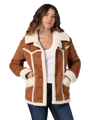 Wrangler Women's Lion Faux Shearling Barn Coat